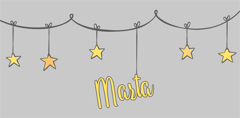 Gri arka planlı yıldızlar ve çocuklar kilim adı - TenStickers