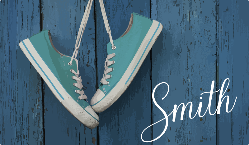 Spor ayakkabı kişiselleştirme doku pvc halı - TenStickers