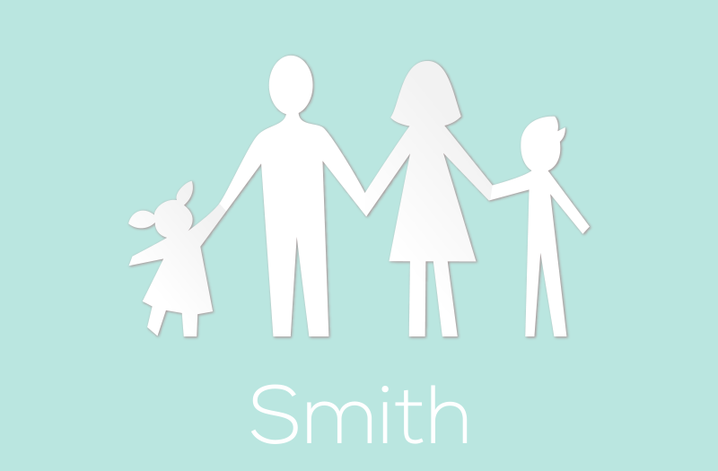 özelleştirilebilir aile isimlerle pvc halı - TenStickers
