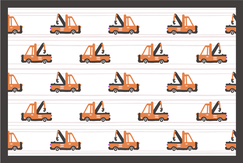 Oyuncak vinç desen pvc halı - TenStickers