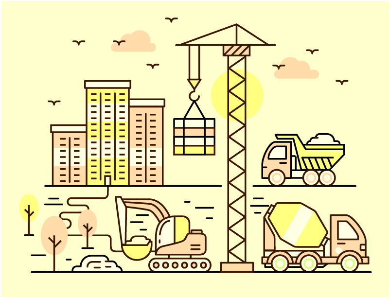 Kentsel inşaat pvc halı - TenStickers