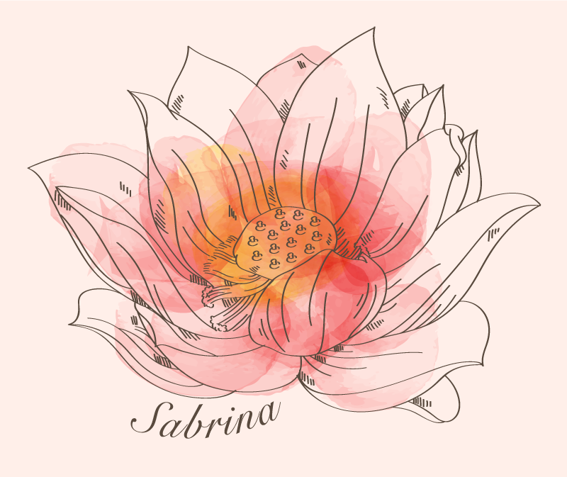 özelleştirilebilir lotus isimlerle pvc halı - TenStickers