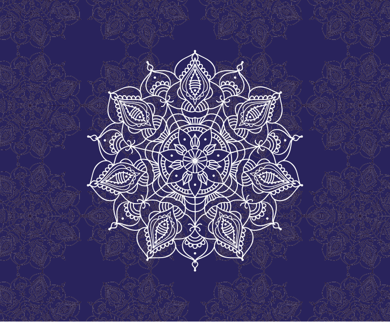 Mandala manevi lotus mandala vinil halı - TenStickers