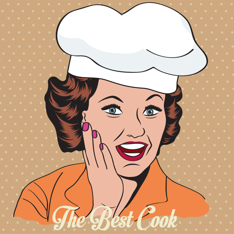 Retro mutfak matı cümleleri ile pvc halı - TenStickers