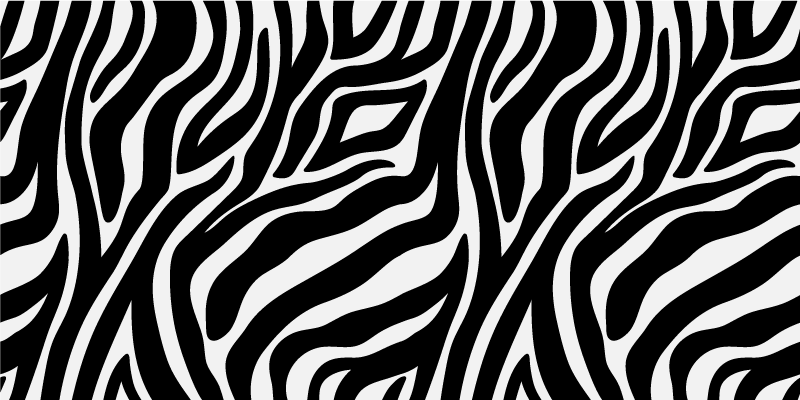 Zebra desenli hayvan desenli vinil halı - TenStickers