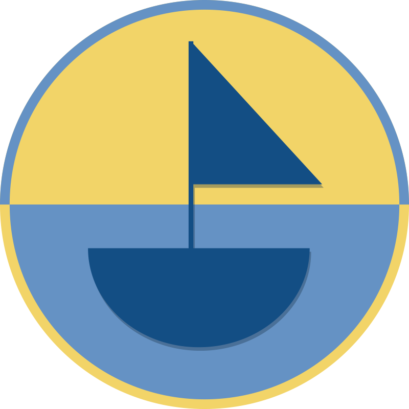 Tekne ve plaj doğa vinil halı - TenStickers