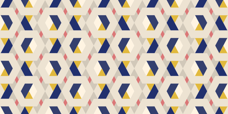 Altıgen geometrik motif modern pvc halı - TenStickers