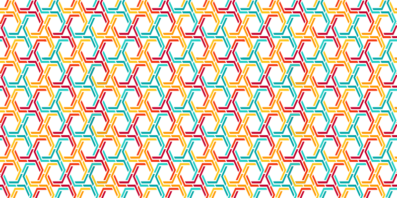 Renkli altıgen desen geometrik vinil kilim - TenStickers