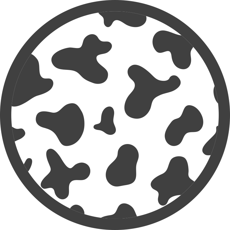 Siyah ve beyaz inek desenli vinil halı - TenStickers