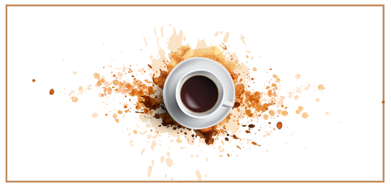 Dökülen kahve yanılsaması mutfak pvc halı - TenStickers