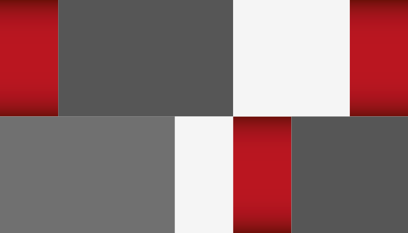 Kırmızı, beyaz ve gri çini geometrik halılar - TenStickers