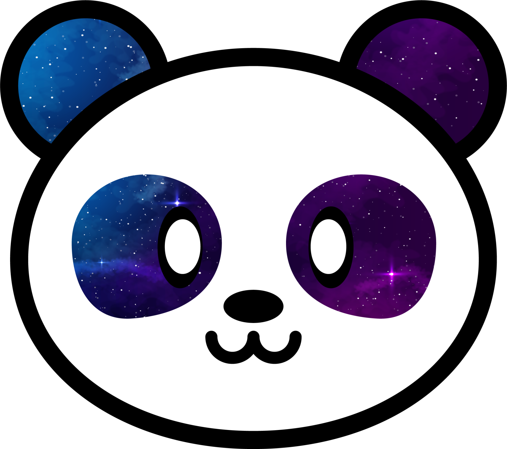 Anime galaxy panda hayvan kilim - TenStickers