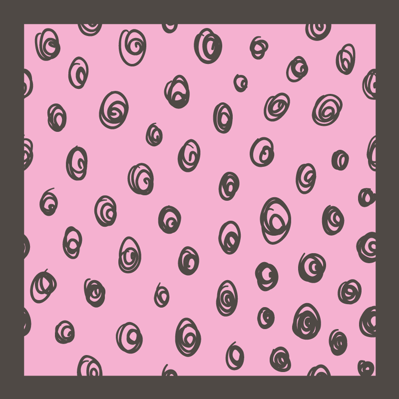 Siyah ve pembe puantiyeli vinil kilim - TenStickers