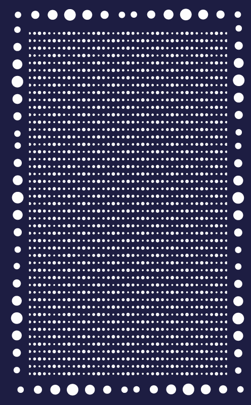 Polka dot border geometrik vinil kilim - TenStickers