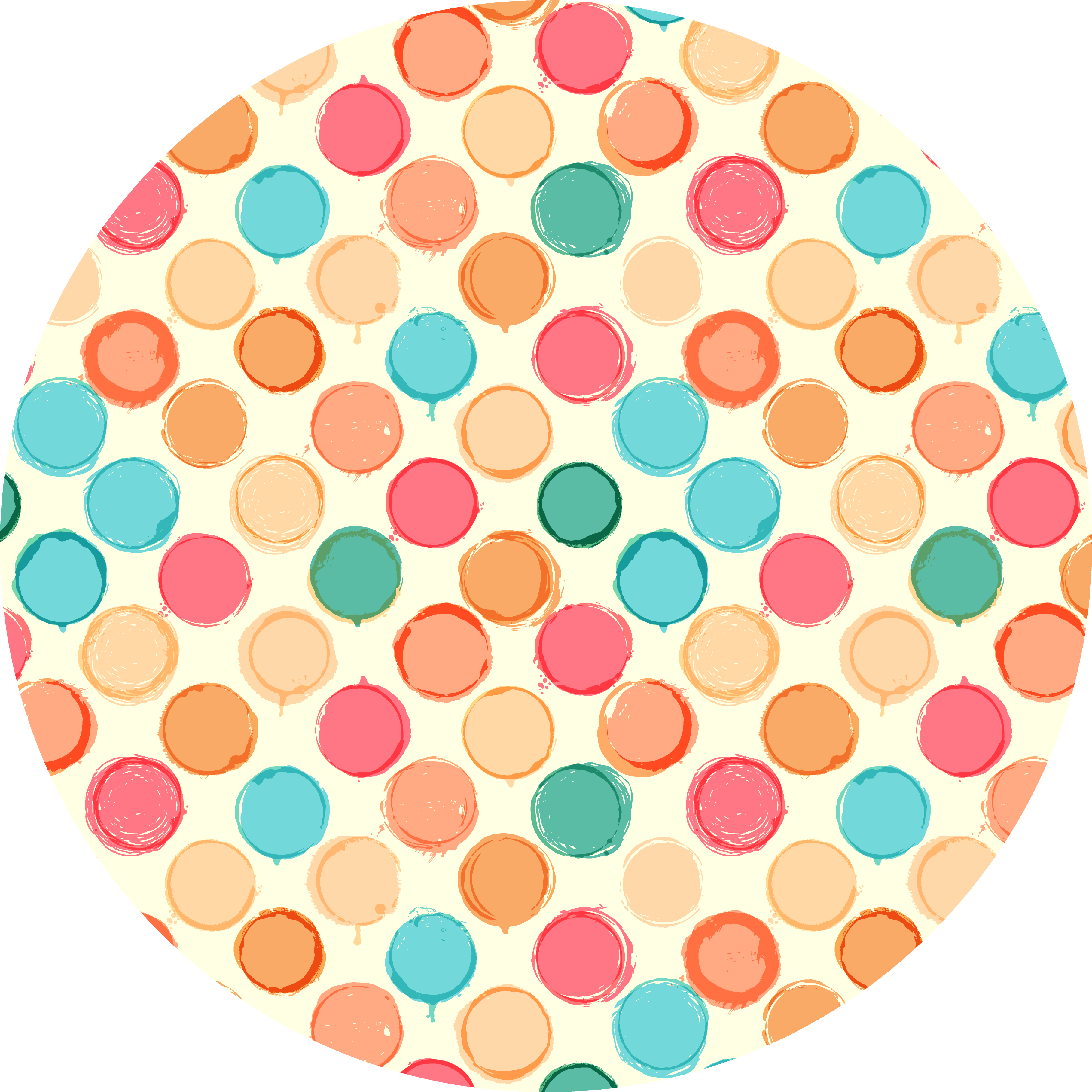 Boya sıçrama ve polka dot geometrik halılar - TenStickers