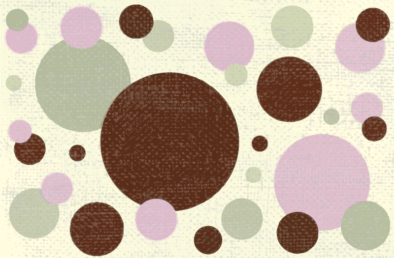 Dairesel nokta deseni geometrik pvc halı - TenStickers