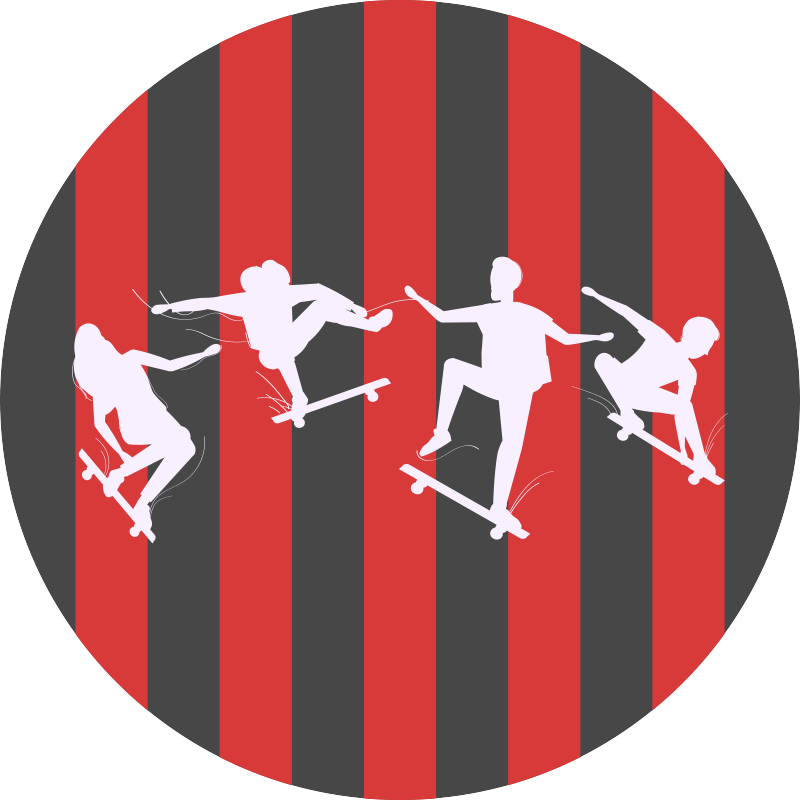 Eskrim siluetleri oyunlar pvc halı - TenStickers