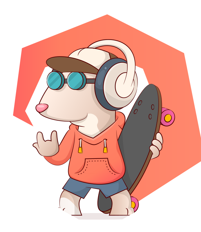 Patenci fare illüstrasyonu pvc halı - TenStickers