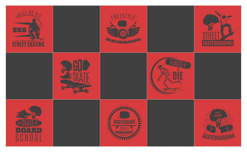 Kaykay temalı oyunlar pvc halı - TenStickers