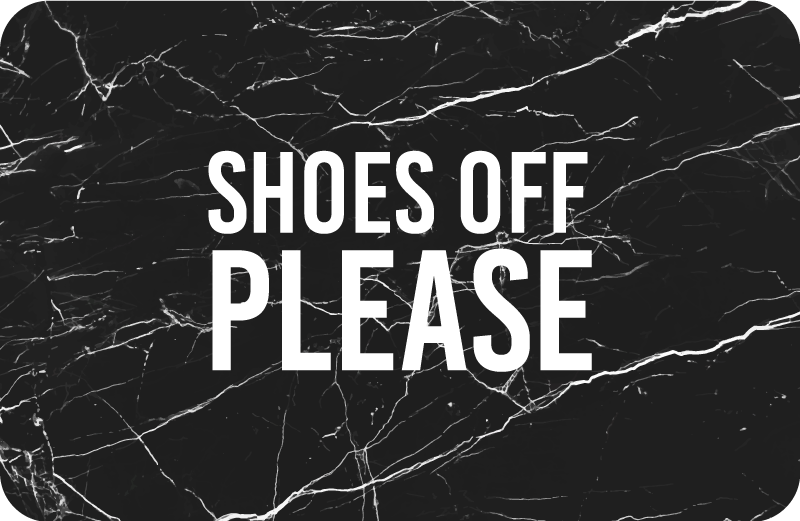 Ayakkabı kapalı mermer desen özel halı - TenStickers