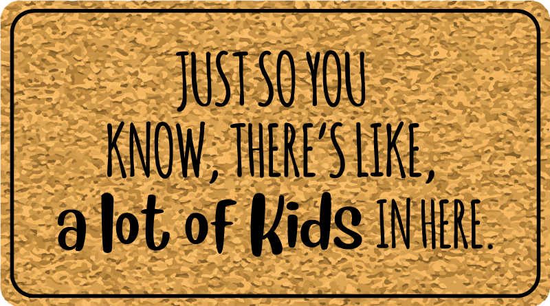 Bilgilendirici giriş metni cümleleri ile pvc halı - TenStickers