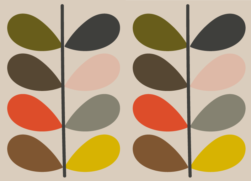 Orla kiely modern vinil halı - TenStickers