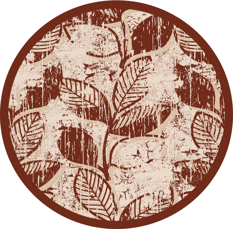 Doğa pvc halı Şık yaprak desenleri - TenStickers