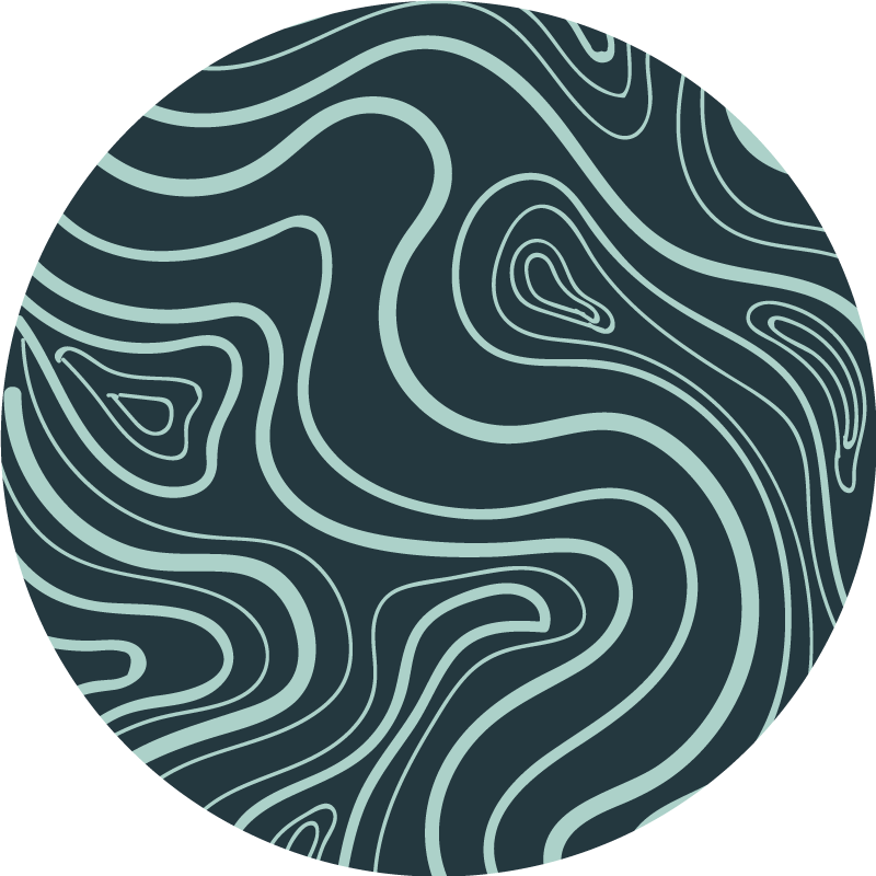 Koyu yeşil girdap nordic vinyl rug - TenStickers