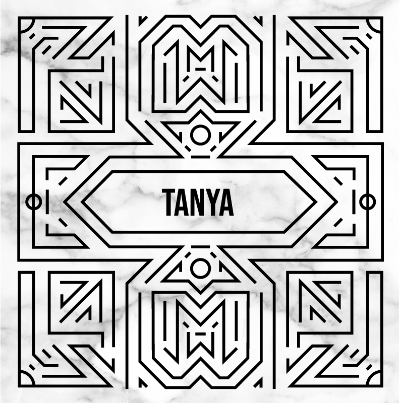 Art deco labirenti gençler pvc halı - TenStickers