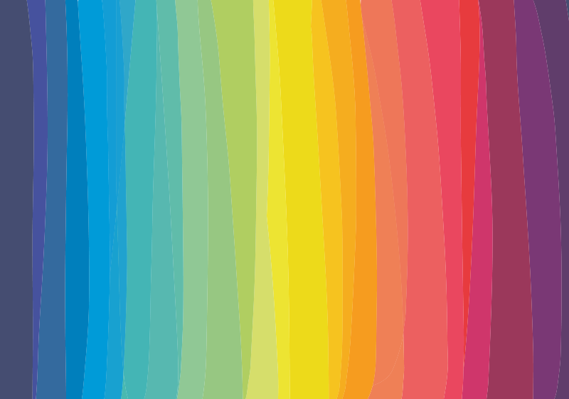 Gökkuşağı çizgili vinil zemin halısı - TenStickers