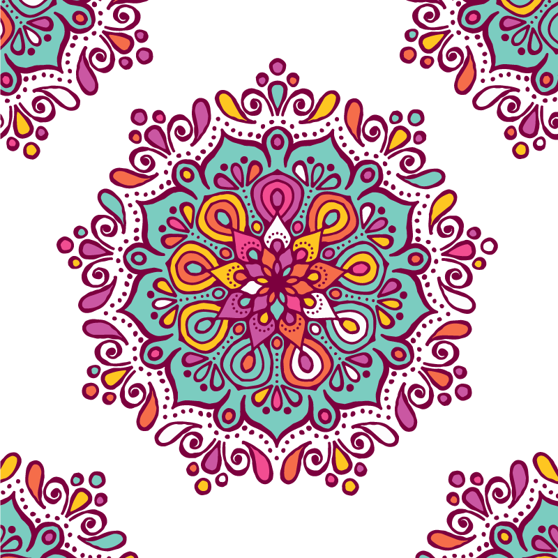 Mutfak yer karoları için mandala - TenStickers