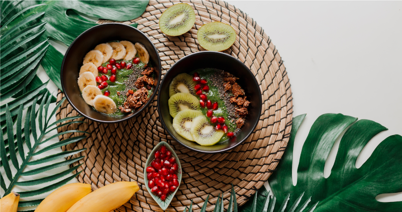 Tropikal meyve kaseleri mutfak pvc halı - TenStickers