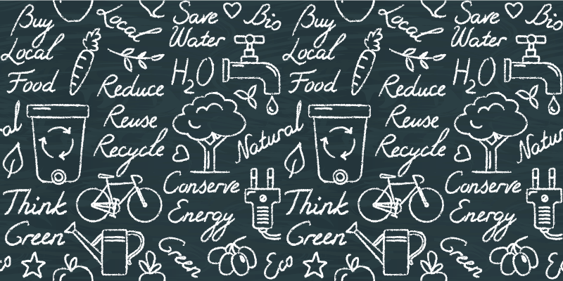 Kara tahta desen mutfak yer karoları - TenStickers