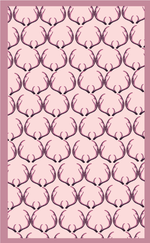 Zarif boynuz motifi iskandinav pvc halı - TenStickers