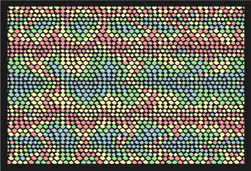 Renkli daire deseni doku pvc halı - TenStickers