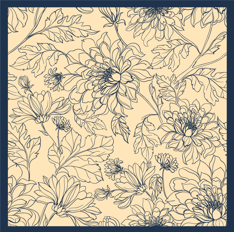 şakayık farklı tip çiçek halı - TenStickers