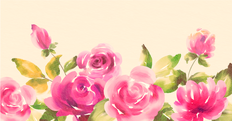 Pembe çiçek tasarımı çiçekler ve bitkiler pvc halı - TenStickers