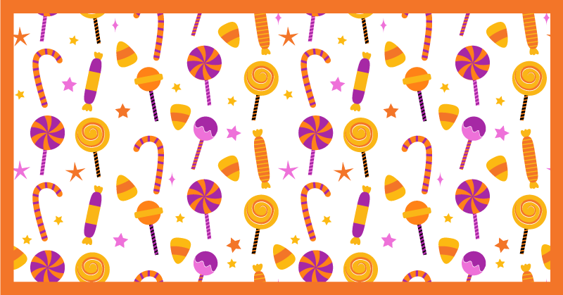 Renkli şeker tasarımı mutfak pvc halı - TenStickers