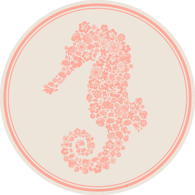 Denizatı çiçek tasarımı çiçekler ve bitkiler pvc halı - TenStickers