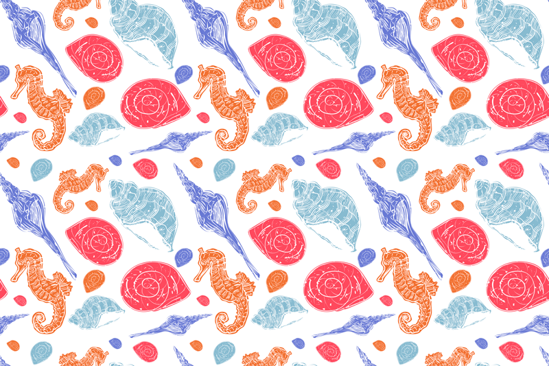 Deniz altı fayans hayvan kilim - TenStickers