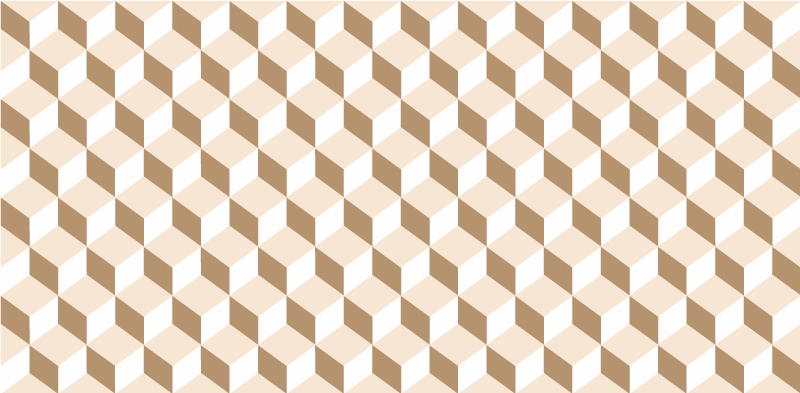 Kübik petek deseni mutfak pvc halı - TenStickers