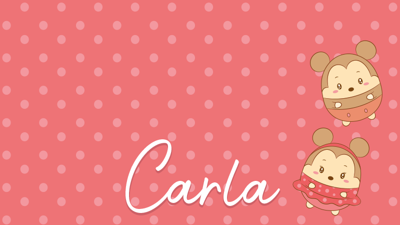 Isimli bebek fareler pvc halı - TenStickers