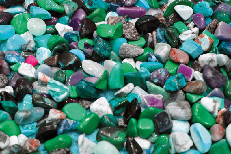 Renkli taş koleksiyonu, taş yer karoları - TenStickers