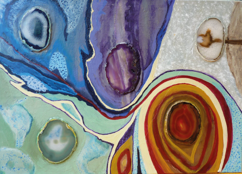 Renkli girdaplar Mermer vinil halı - TenStickers