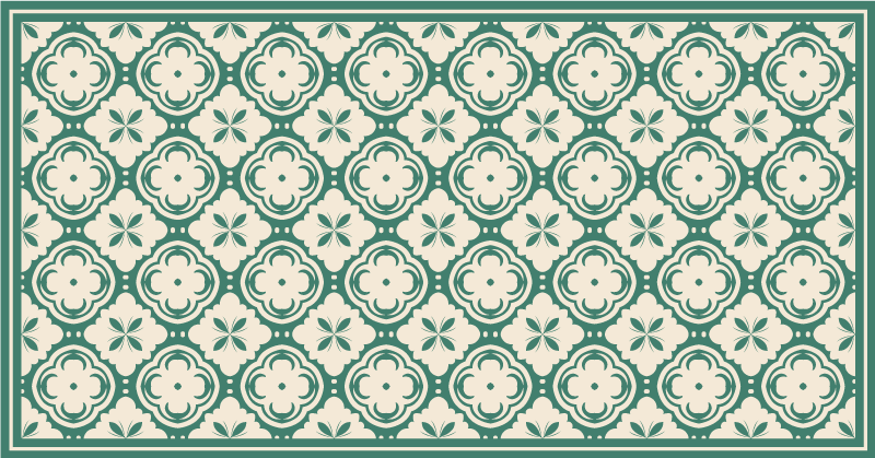 Zarif çiçeksi unsur Mermer vinil halı - TenStickers