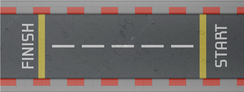 Yarış devresi yol halısı birden fazla renk - TenStickers