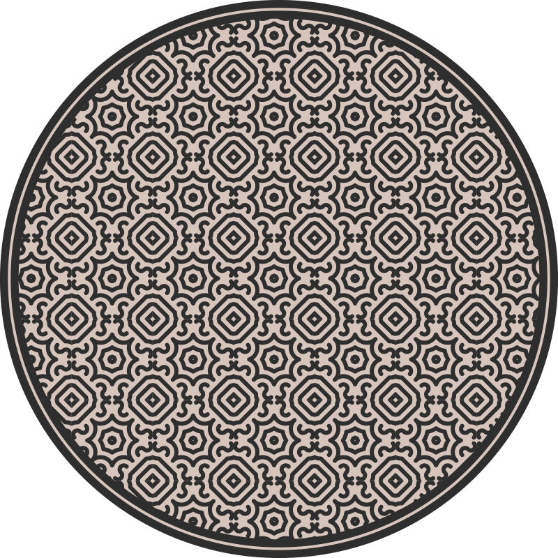 Mozaik pvc halı klasik desenli yuvarlak - TenStickers