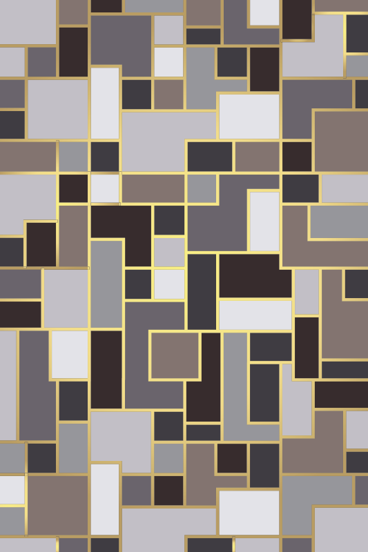 Gri dikdörtgenler mozaik yer karoları - TenStickers