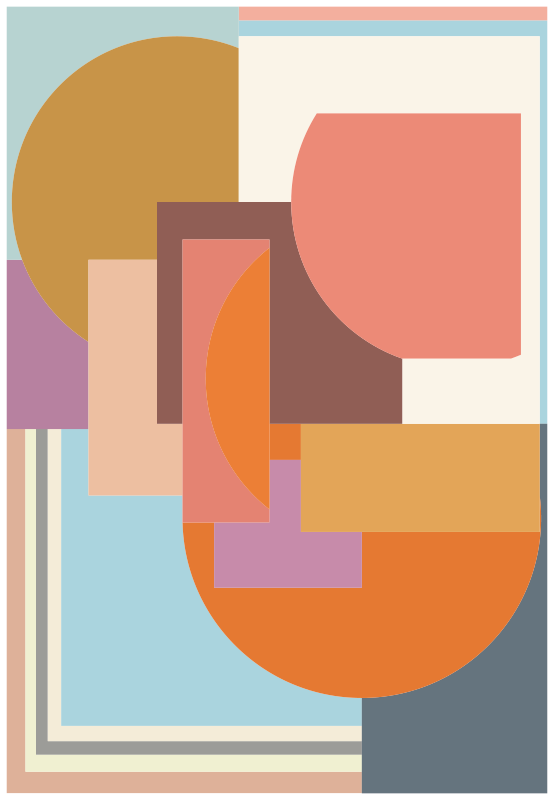 Modern geometrik mozaik yer karoları - TenStickers