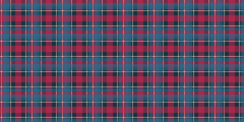 Mavi ve kırmızı tartan eski halı - TenStickers